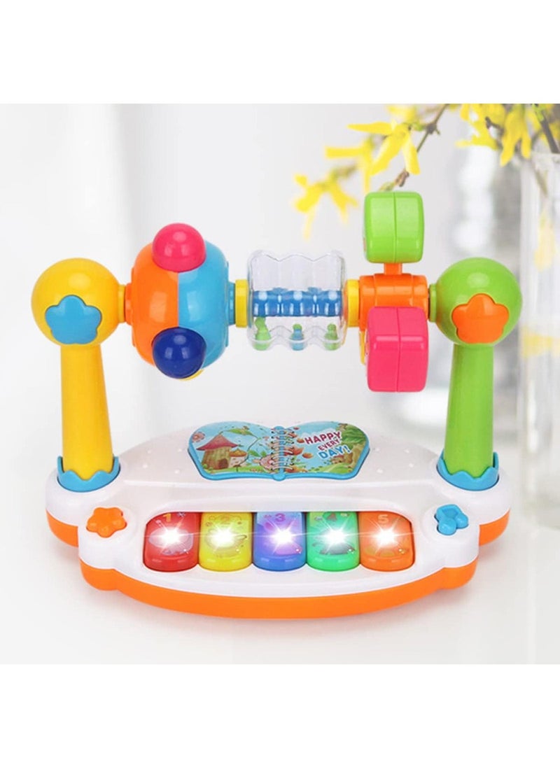 Hihonor Baby Music Piano Baby Drum Toys Kids Music Toy with Lights Animal Sounds Toy Child Musical Playset Xylophone Plastic Electronic Equipment Preschool Vocalize  - Image 2
