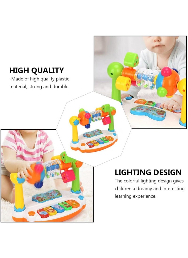 Hihonor Baby Music Piano Baby Drum Toys Kids Music Toy with Lights Animal Sounds Toy Child Musical Playset Xylophone Plastic Electronic Equipment Preschool Vocalize  - Image 3