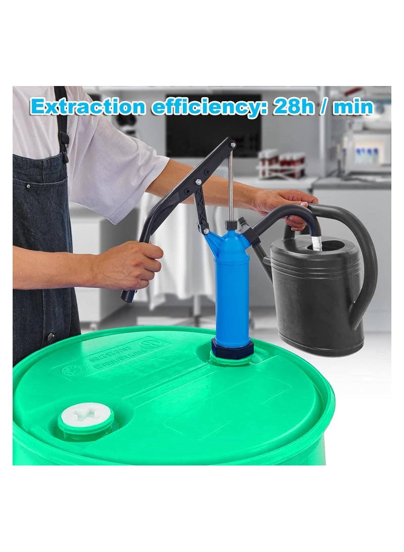 Captaintech Lever Pump Lever Action Barrel Drum Pump with Non-Slip Handle Telescopic Hand Diesel Oil Transfer Extractor with Removable Nozzle for Kerosene Gear Oil Engine Oil 55 Gallon Drum Tank - Image 2