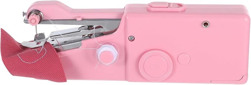 ماكينة خياطة محمولة يدوية صغيرة كهربائية مدمجة خفيفة الوزن لإصلاح الملابس، خياطة سريعة للمشاريع المنزلية والسفر والهوايات. - Image 2