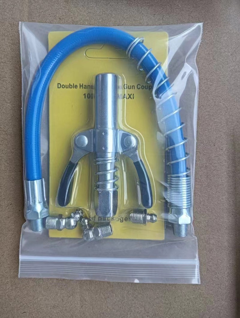 Locking Clamp Oil Nozzle Grease Gun Nozzle Manual Electric Pneumatic Butter Machine Coupler Flat Nozzle Accessories - Image 1