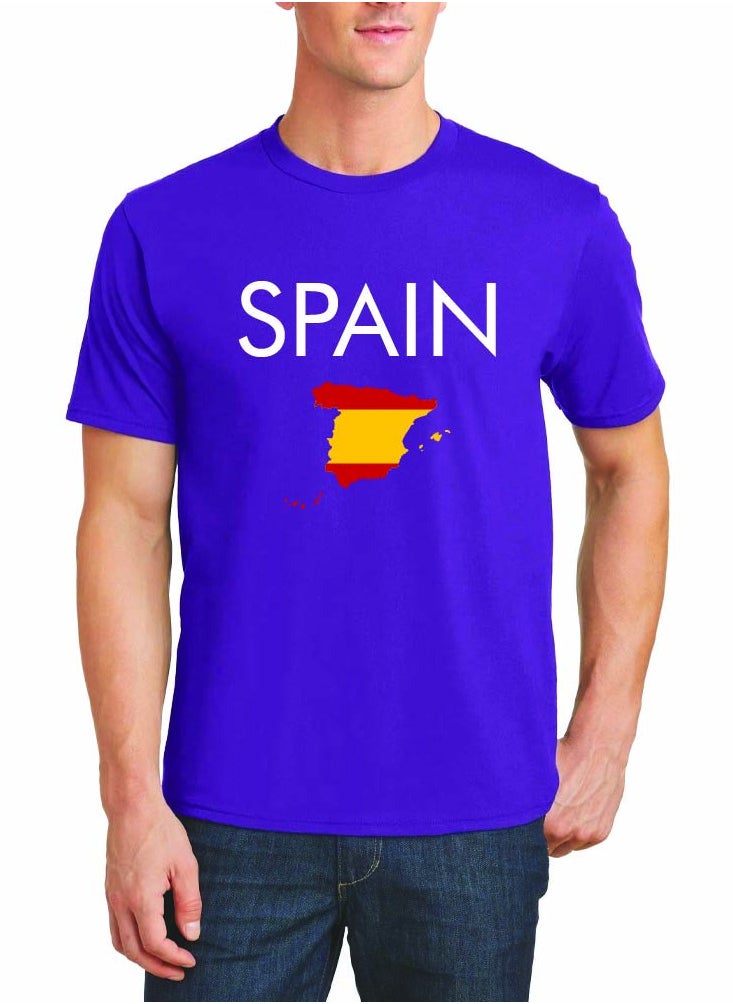 Generic - Spain Adult T-Shirt for Mens - Round Neck Short Sleeve Cotton T-Shirt - Soft and Comfortable Men Tshirt - Perfect for Souvenir - Spanish Tshirt - Image 1