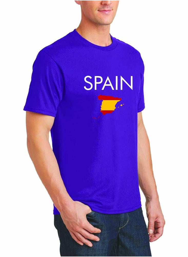 Generic - Spain Adult T-Shirt for Mens - Round Neck Short Sleeve Cotton T-Shirt - Soft and Comfortable Men Tshirt - Perfect for Souvenir - Spanish Tshirt - Image 1