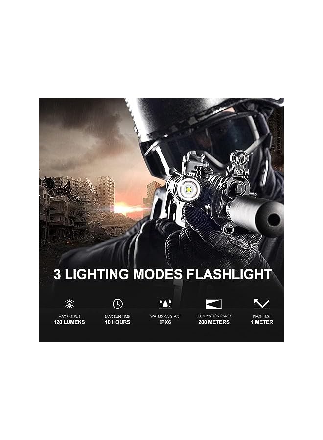 promass Handheld Torch, Rechargeable LED Flashlight, Portable Mini Torch Waterproof Handheld Torch for Camping Outdoor Emergency and Daily Use 2 Pcs - Image 4