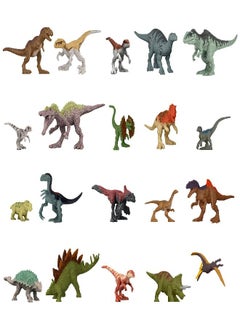 Jurassic World Toys Dominion Minis Multipack, 20 Mini Dinosaur Toys with Authentic Designs, 1.125-Inch Scale