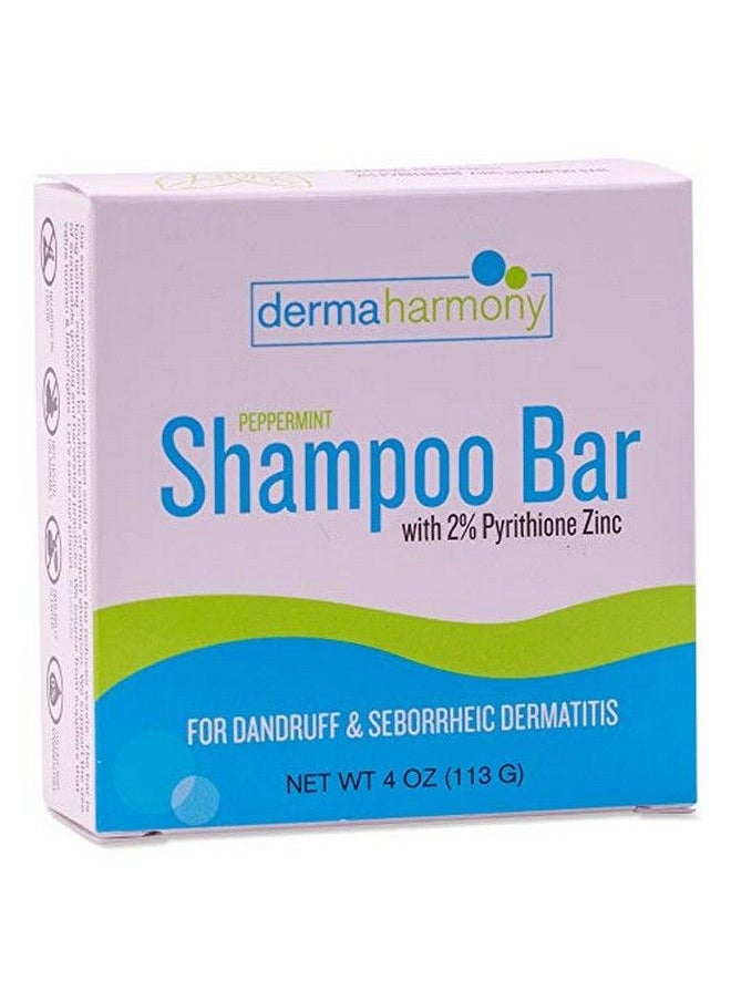 Dermaharmony - شامبو بار 2% بيريثيون زنك لقشرة الرأس والتهاب الجلد الدهني بالنعناع (4 أوقية) - Image 1