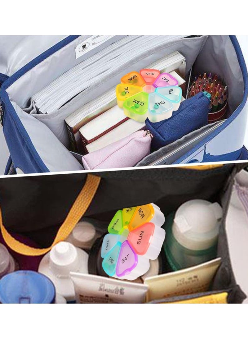 SOLARAE Weekly 7 Day Large Pill Organizer, Travel Pill Box, Pill case, Medicine Organizer, Pill Container, Pill Box 7 Day, Pill Dispenser, Medication Organizer, Pill Organizer Weekly - Image 5