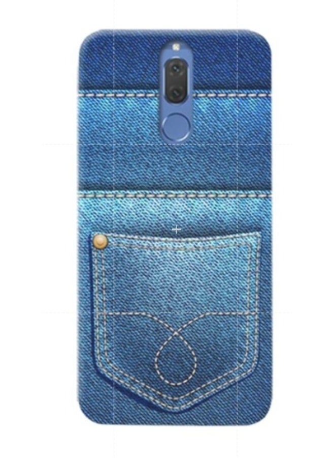 AMC DESIGN Thermoplastic Polyurethane Jeans Pattern Case Cover For Huawei Mate 10 Lite Blue