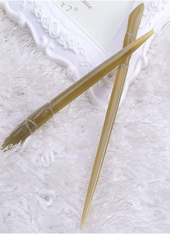 Lurrose - 2Pcs Vintage Hair Chopsticks Yak Horn Hair Stick Hair Decor Hairpin For Girls (Bamboo Joint Pattern) - Image 1