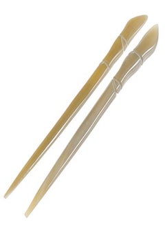 2Pcs Vintage Hair Chopsticks Yak Horn Hair Stick Hair Decor Hairpin For Girls (Bamboo Joint Pattern)