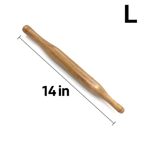 DBY Wooden Rolling Pin 14 Inch Long Wooden Belan for Chapati, Roti, Pizza, Pastry, and Dough Smooth Surface, Easy to Use Baking Tool for Home Kitchen - Image 2
