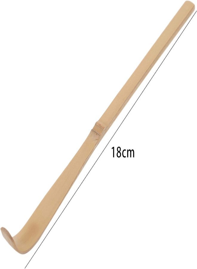 Sluswallow 2 Pcs Japanese Bamboo Matcha Scoop - 18cm Brown Traditional Tea Ceremony Spoon for Matcha and Coffee,Durable Eco-Friendly Espresso Accessories,Bamboo Matcha Scoop for measuring Matcha green tea powder - Image 2