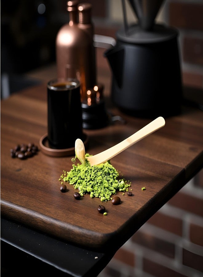 Sluswallow 2 Pcs Japanese Bamboo Matcha Scoop - 18cm Brown Traditional Tea Ceremony Spoon for Matcha and Coffee,Durable Eco-Friendly Espresso Accessories,Bamboo Matcha Scoop for measuring Matcha green tea powder - Image 4