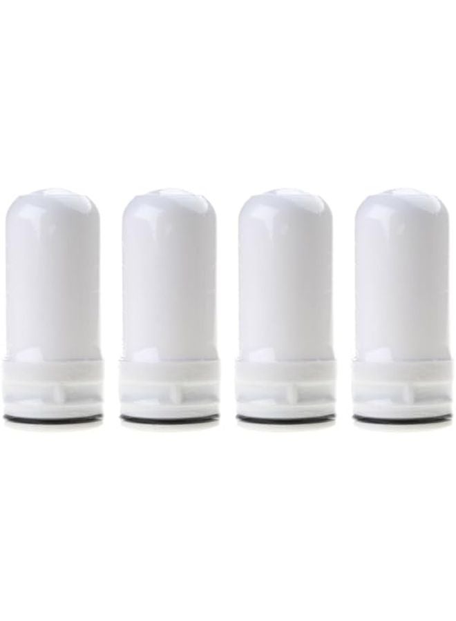 4 قطع من خراطيش مرشح صنبور المياه الخزفي لإزالة الكلورة والتطهير - Image 1