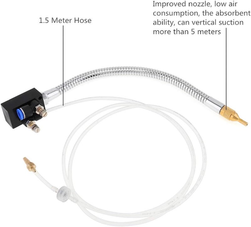 YWY Mist Coolant Lubrication Spray System with Check Valve and Stainless Steel Flexible Pipe for Metal Cutting Engraving Cooling MachineAir Pipe CNC Lathe Milling Drill - Image 3