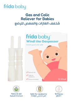 fridababy Windi Baby Gas & Colic Reliever | 10 Qty | Made in Sweden | Instant Tummy Discomfort Relief | Safe, Natural & BPA-Free | Pediatrician-Approved, Soft & Gentle Design | Easy-to-Use for Newborns & Infants  - Image 1