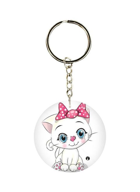 Cat Printed Keychain