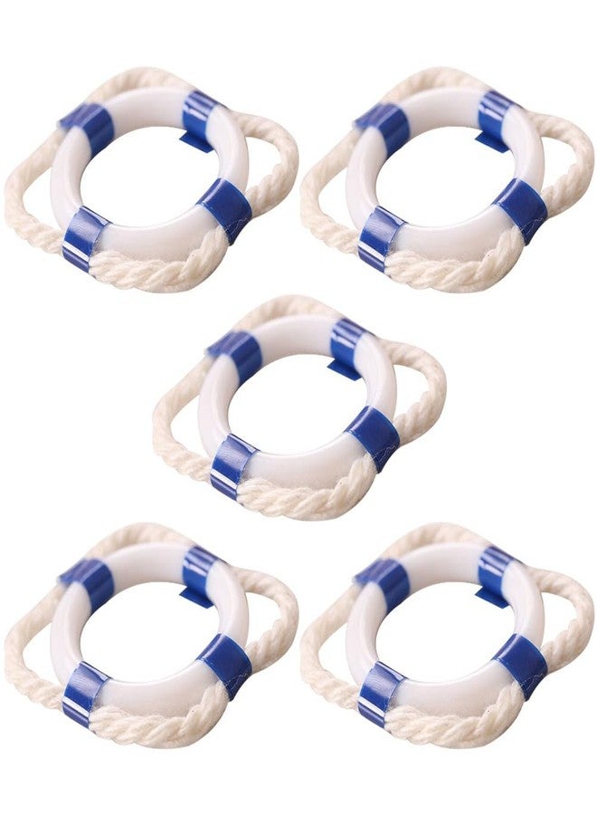 Alipis 5pcs Miniature Decorative Life Ring Models Nautical Wall Decor for Home Dollhouses Mediterranean Style Ornaments for Unique Landscaping DIY Projects - Image 1