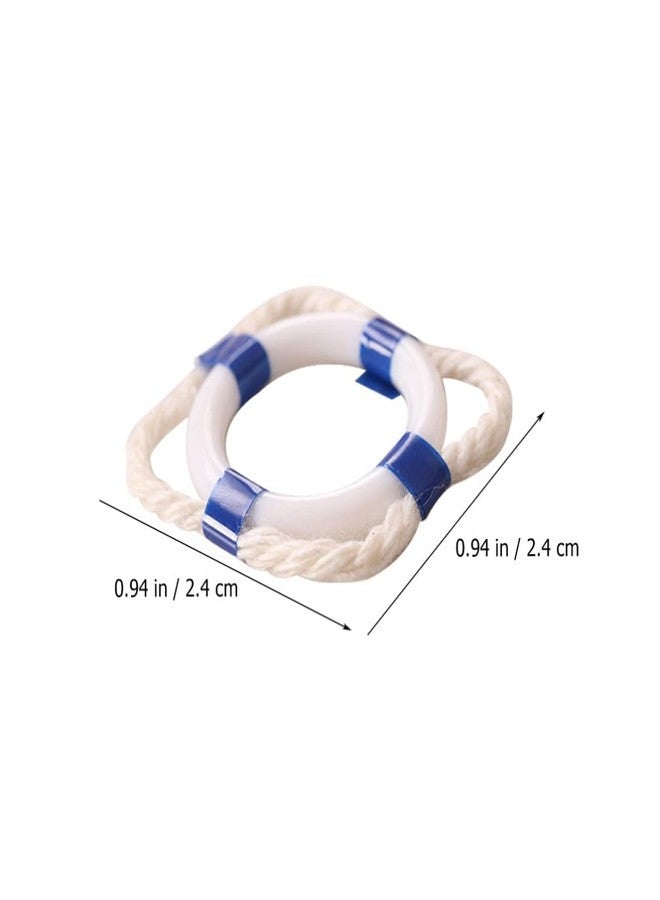 Alipis 5pcs Miniature Decorative Life Ring Models Nautical Wall Decor for Home Dollhouses Mediterranean Style Ornaments for Unique Landscaping DIY Projects - Image 4
