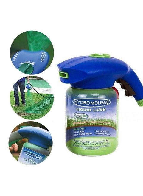 A spray for repairing and germinating natural grass in your garden, a set for repairing desertified places and weak germinating areas, a natural fertilizer for growing grass in your garden