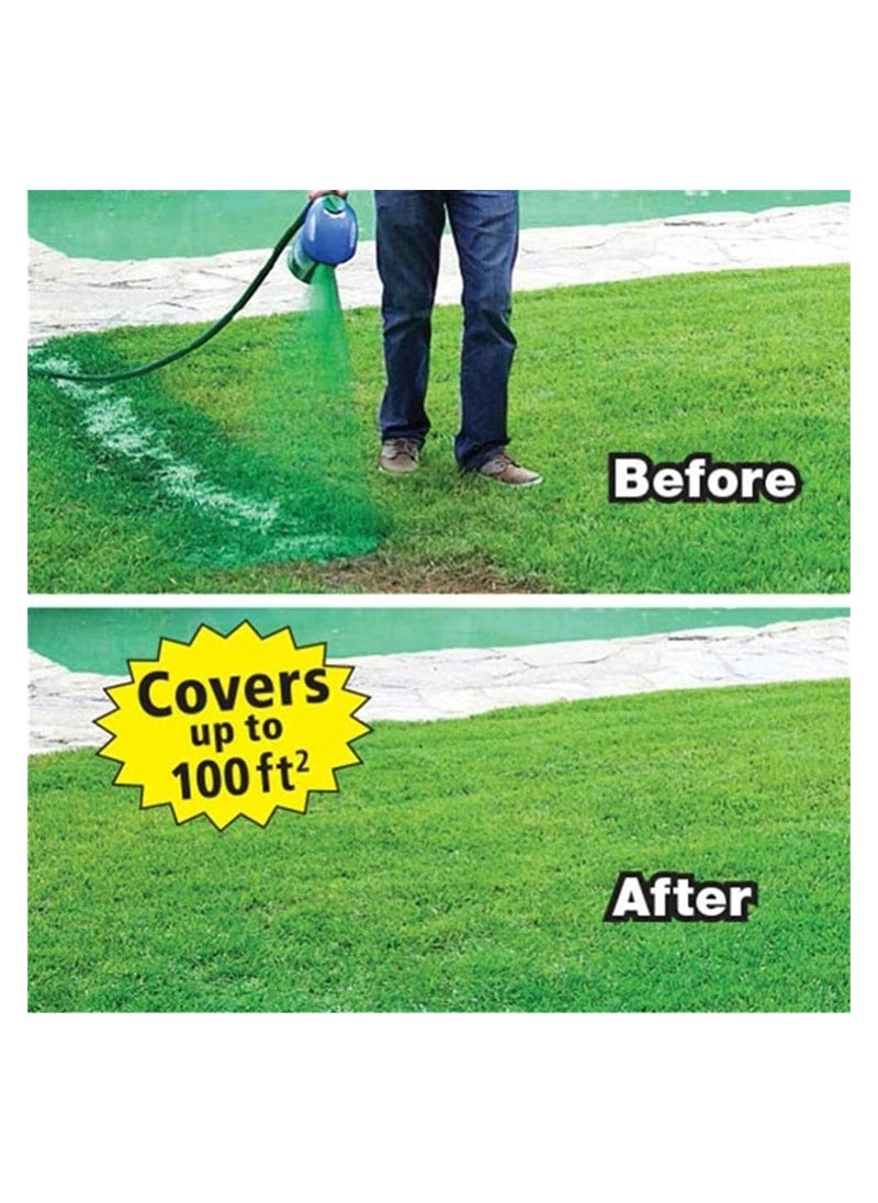 A spray for repairing and germinating natural grass in your garden, a set for repairing desertified places and weak germinating areas, a natural fertilizer for growing grass in your garden