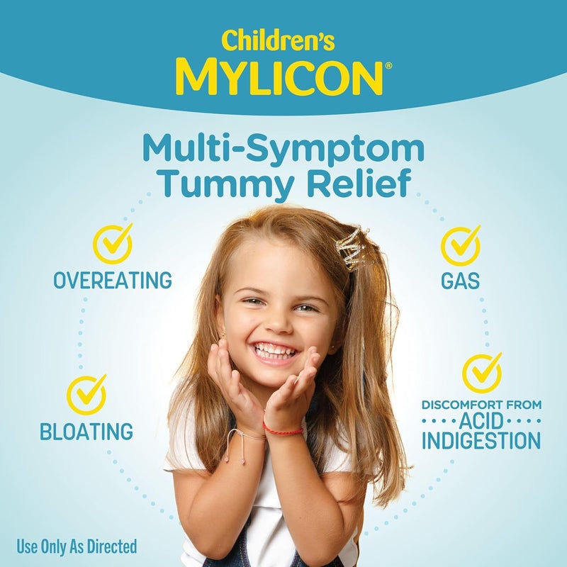 MYLICON Childrens Tummy Relief for Kids 24 Cherry Flavored Chewable Tablets - Image 4