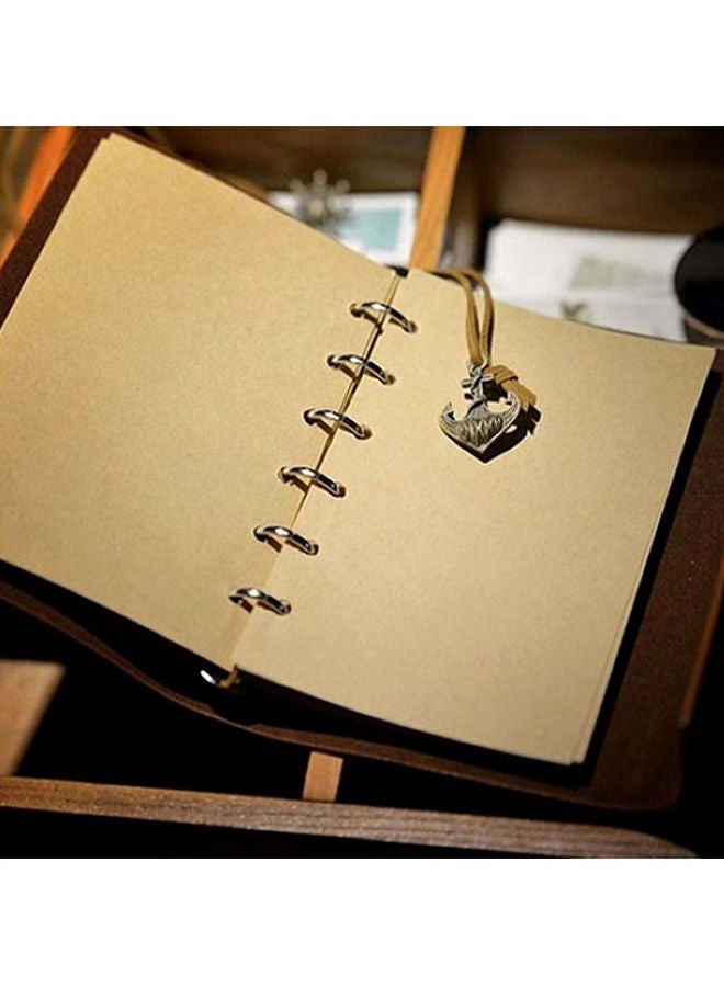 NIBEMINENT A5 Retro Helm String Faux Leather Journal Brown - Image 4