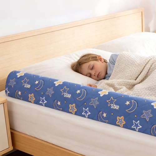 Ceekliybear 1-Pack Premium Foam Bed Bumpers for Toddler, Non-Slip Bed Rails for Toddlers for Twin, Queen, King Beds, Machine Washable Bumpers Cover for Easy Care（Size：52" x 7" x 5"） - Image 1