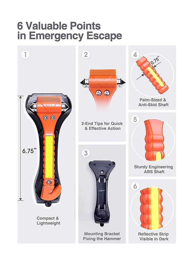 Bukela 2 in 1 Window Breaker Hammer, 2 in 1 Car Safety Hammer, Car Window Cutter and Seat Belt Cutter, Car Emergency Escape Tool, Premium Carbon Steel Auto Rescue Tool Kit  - Image 3
