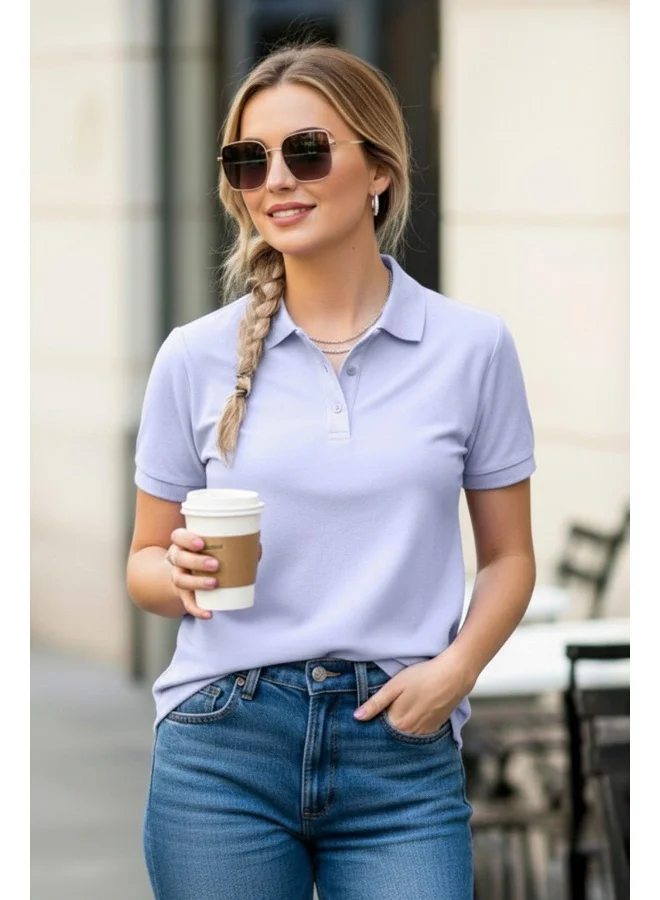 جونبيري Juneberry Women Polo T-Shirt  Solid  Comfortable Regular Fit