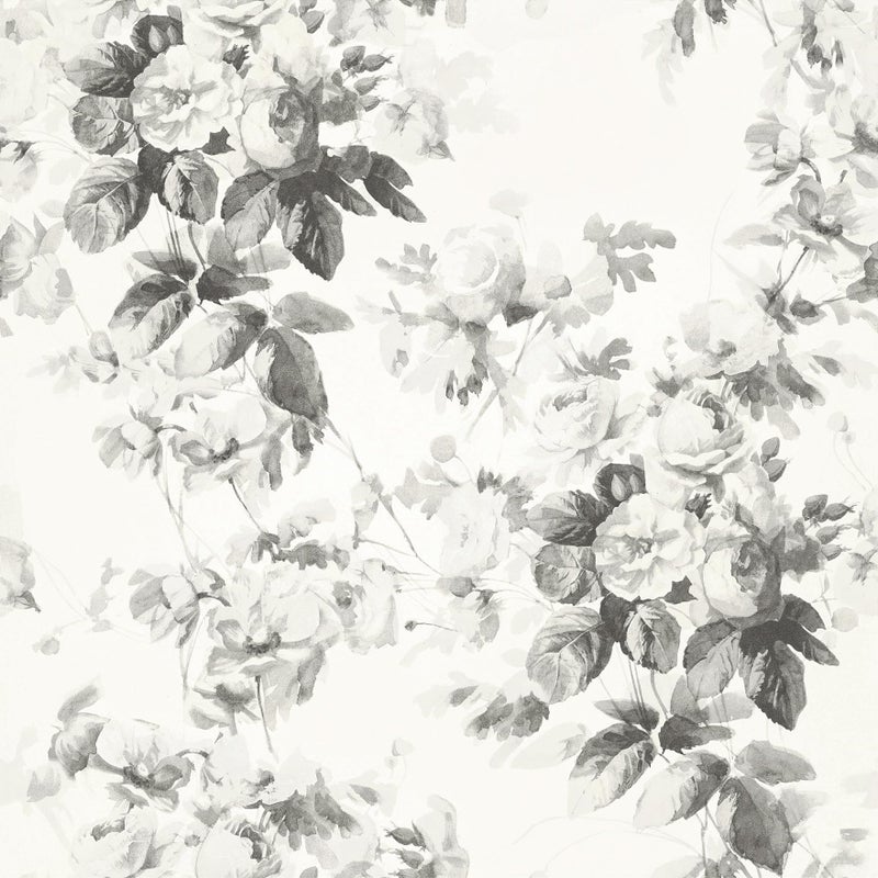 Gray Peel and Stick Wallpaper Floral Contact Paper for Cabinets Flower Vintage Removable SelfAdhesive Wallpaper for Bedroom Bathroom Modern Contact Paper for Walls Waterproof 787 In L 173 In W