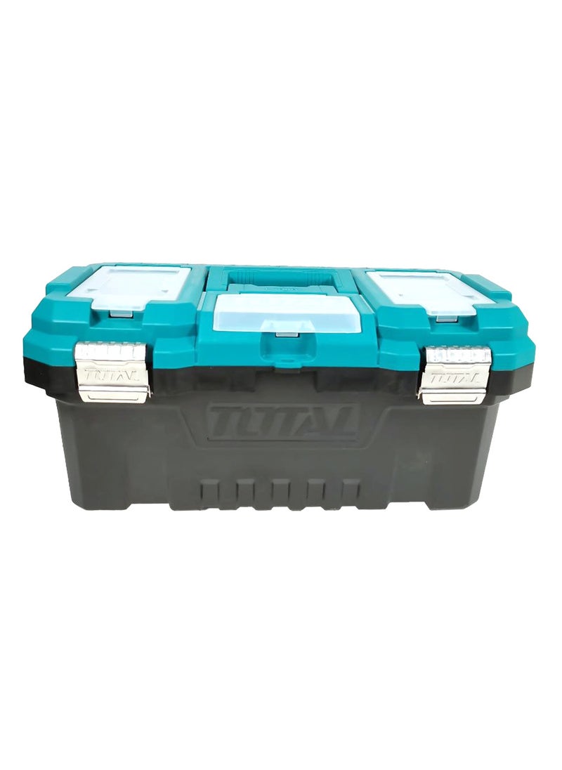 TOTAL Plastic Tool Box 17" For Tools/Fishing/Painting/Students Plastic Tools Box 436x220x205mm Max Load 15kg TOTAL TPBX0172  - Image 2