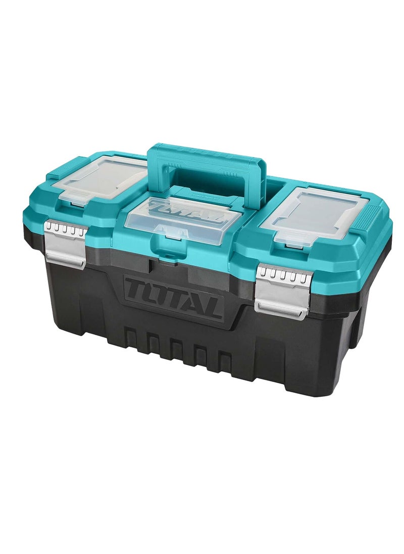 TOTAL Plastic Tool Box 17" For Tools/Fishing/Painting/Students Plastic Tools Box 436x220x205mm Max Load 15kg TOTAL TPBX0172  - Image 3