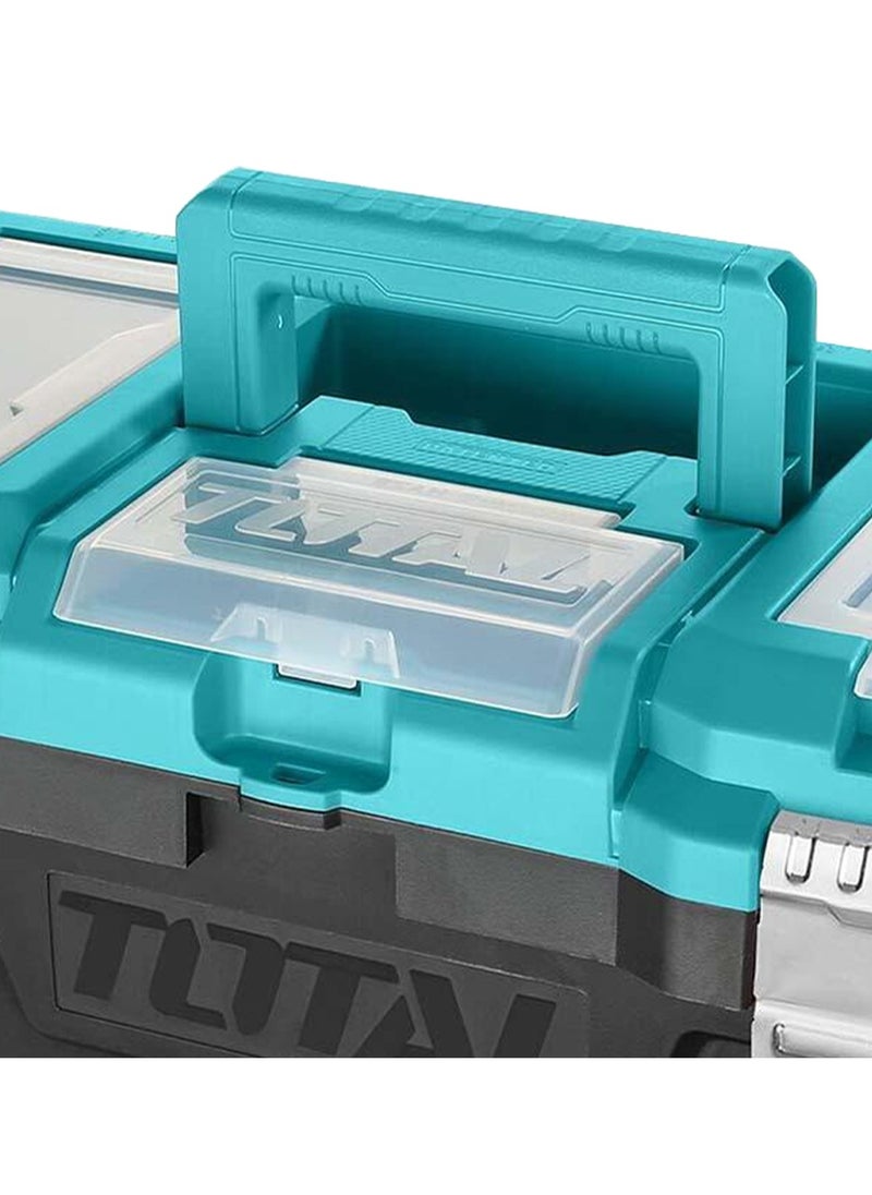 TOTAL Plastic Tool Box 17" For Tools/Fishing/Painting/Students Plastic Tools Box 436x220x205mm Max Load 15kg TOTAL TPBX0172  - Image 4