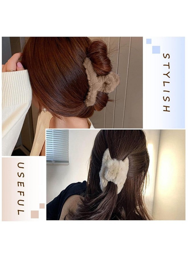 YANWENX Hair Claw Clips for Women (2 PCS),Hair Clips Strong Hold Non-Slip Hair Barrettes for Thick Thin Long Hair, Cute Claw Clips Hair Accessories (Coffee, Beige) - Image 3