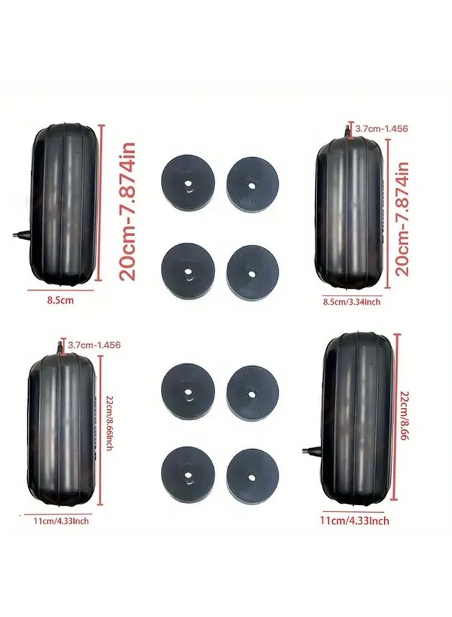 1pc 85mm 200mm Side Nozzle Car Rear Suspension Air Spring Bag Modified Thick Spring Buffer Shock Absorber - Image 1