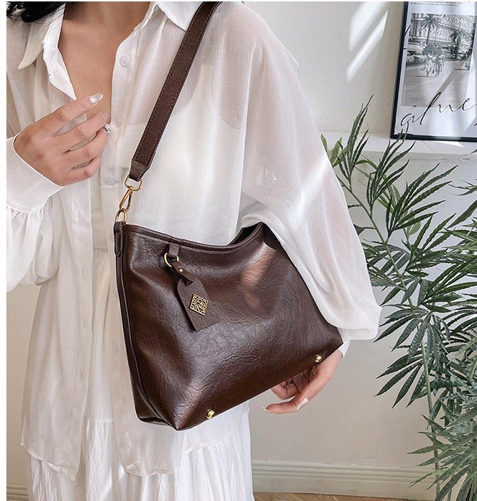 كيفية حقيبة كتف نسائية بسعة كبيرة، طراز عتيق جميل، حقيبة كبيرة للتنقل، حقيبة كروس بودي متعددة الاستخدامات، كاجوال وقابلة للتكيف للتنقل - Image 4