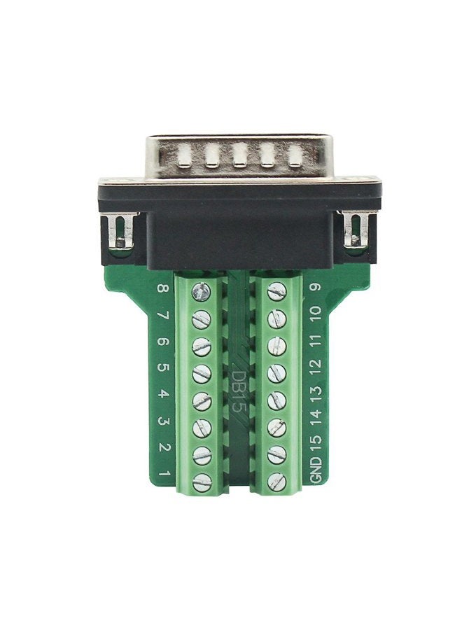 YIOVVOM DB15 breakout Connector Male Adapter 15-pin Port Adapter to Terminal Connector Signal Module With case(Male Connector, Screw With case) - Image 2