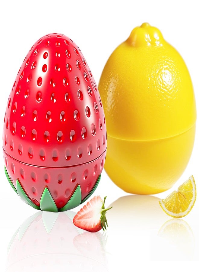 FirstFly 2 Pack Hand Cream Gifts Set, Hand Lotion for Dry Cracked Hands, Bridesmaid Gifts, Birthday Gifts, Thank You Gifts, Teacher Appreciation Gifts, Cute Gifts for Girls (Lemon+Strawberry) - Image 1