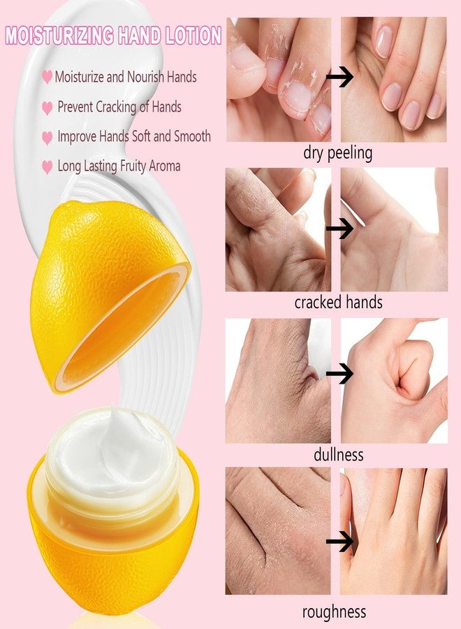 FirstFly 2 Pack Hand Cream Gifts Set, Hand Lotion for Dry Cracked Hands, Bridesmaid Gifts, Birthday Gifts, Thank You Gifts, Teacher Appreciation Gifts, Cute Gifts for Girls (Lemon+Strawberry) - Image 4