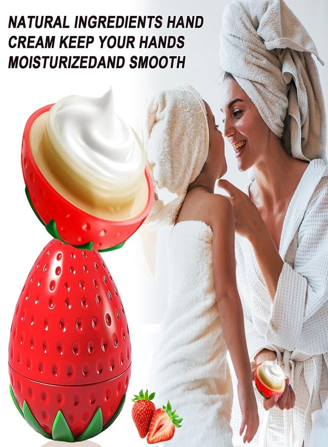 FirstFly 2 Pack Hand Cream Gifts Set, Hand Lotion for Dry Cracked Hands, Bridesmaid Gifts, Birthday Gifts, Thank You Gifts, Teacher Appreciation Gifts, Cute Gifts for Girls (Lemon+Strawberry) - Image 2