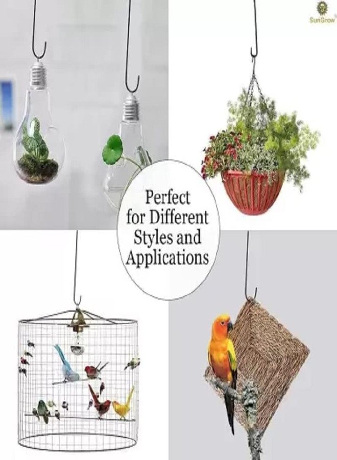 BOGEN LITE Long Metal S Hooks Hanging Plant Extension Hooks for Kitchenware Utensils Closet and Flower Basket Garden Indoor Outdoor Uses (5) - Image 5