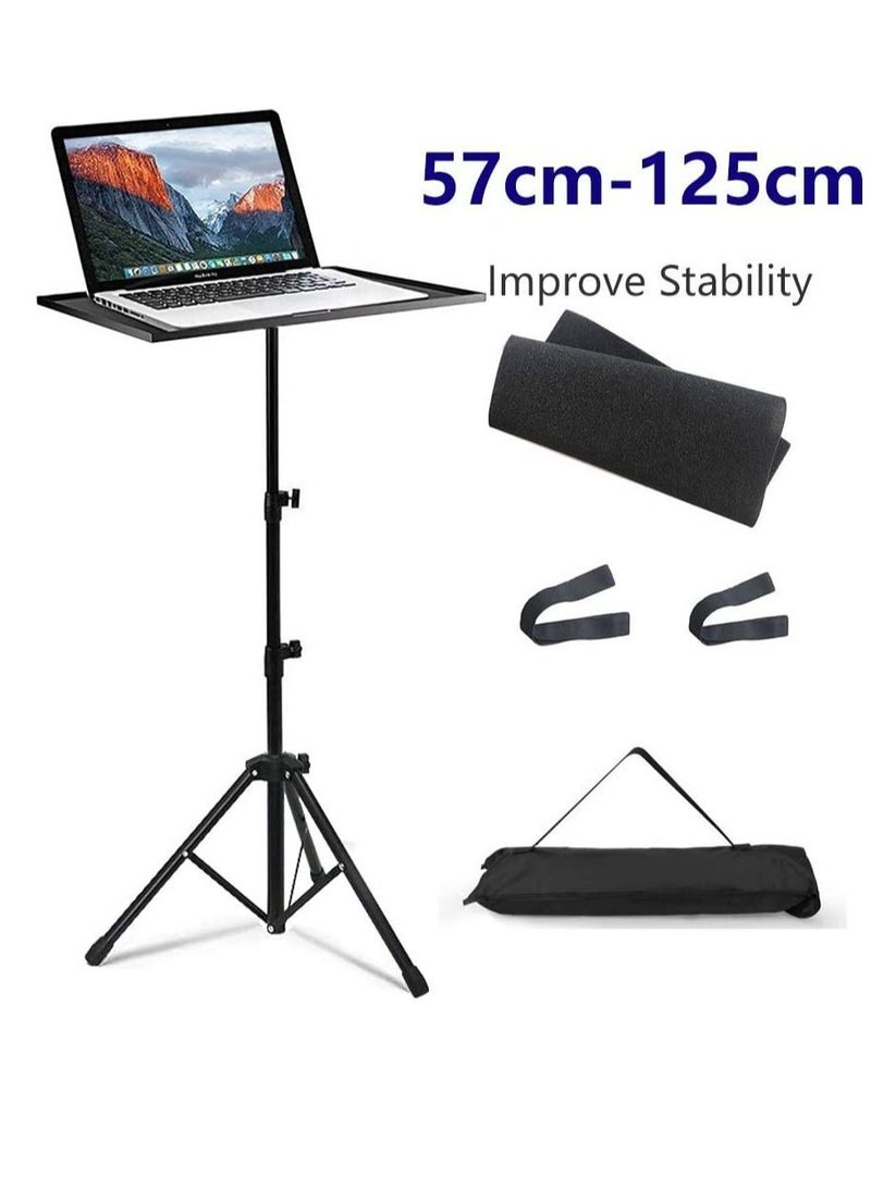 Projector Tripod Stand, Universal Laptop Tripod Stand, Portable DJ Equipment Stand, Folding Floor Tripod Stand, Outdoor Computer Table Stand For Stage or Studio, Height Adjustable  - Image 1
