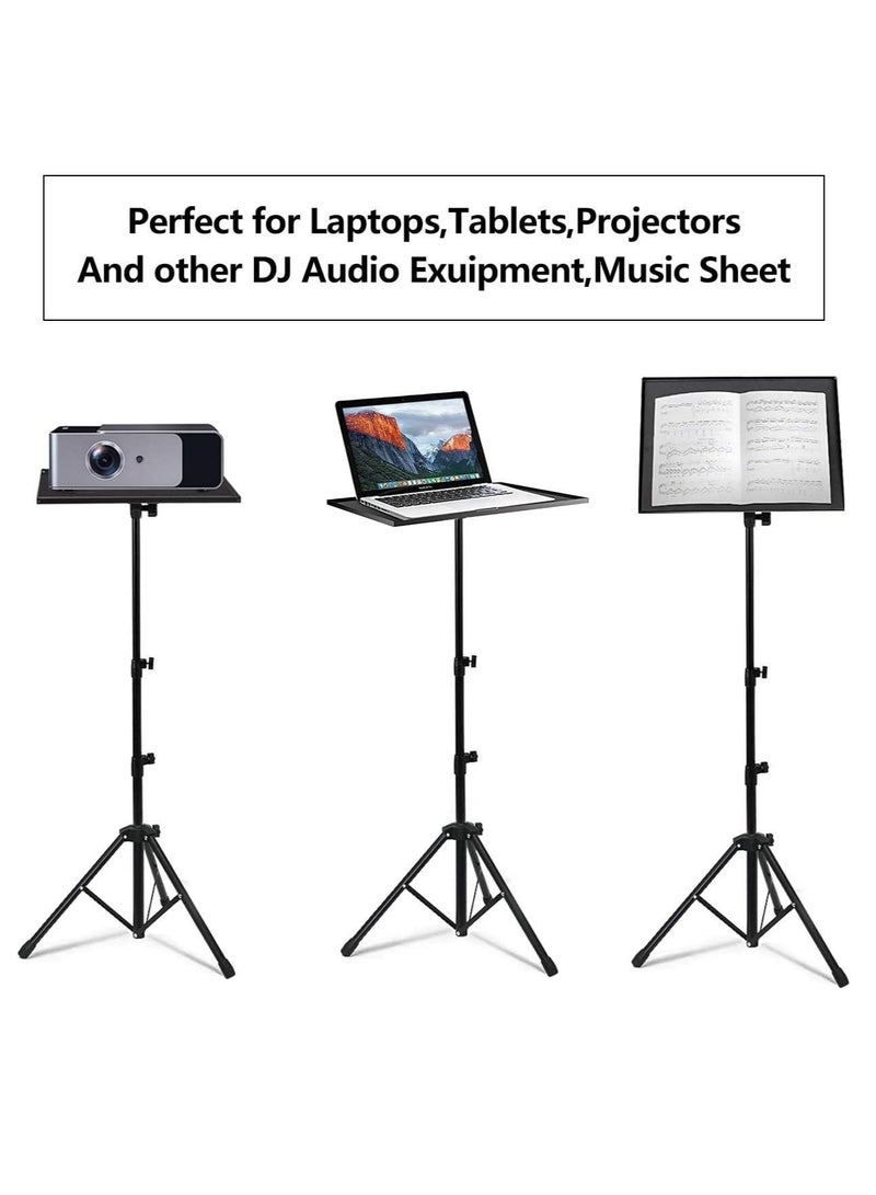 Projector Tripod Stand, Universal Laptop Tripod Stand, Portable DJ Equipment Stand, Folding Floor Tripod Stand, Outdoor Computer Table Stand For Stage or Studio, Height Adjustable  - Image 2