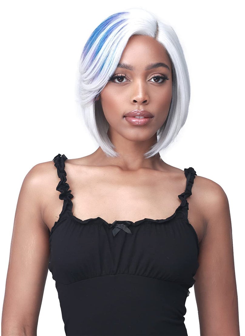 BOBBI BOSS - BOBBI BOSS Bob Style Synthetic Hair Wig  MLF585 CARLY 4inch Lace Front Wigs High Heat Resistant Wigs 2 Dark Brown - Image 1