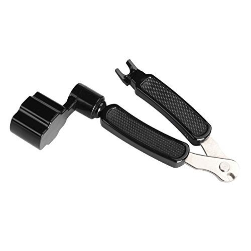 SAPHUE Black 3 in 1 Multifunction Guitar String Winder String Cutter Pin Puller,MusicOne ¡­ - Image 1
