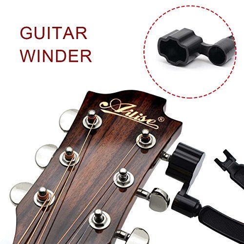 SAPHUE Black 3 in 1 Multifunction Guitar String Winder String Cutter Pin Puller,MusicOne ¡­ - Image 2