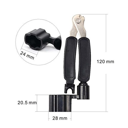 SAPHUE Black 3 in 1 Multifunction Guitar String Winder String Cutter Pin Puller,MusicOne ¡­ - Image 5
