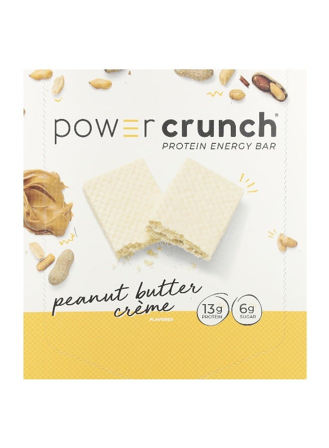 BNRG BNRG, Power Crunch® Protein Energy Bar, Peanut Butter Creme, 12 Bars, 1.4 oz (40 g) Each