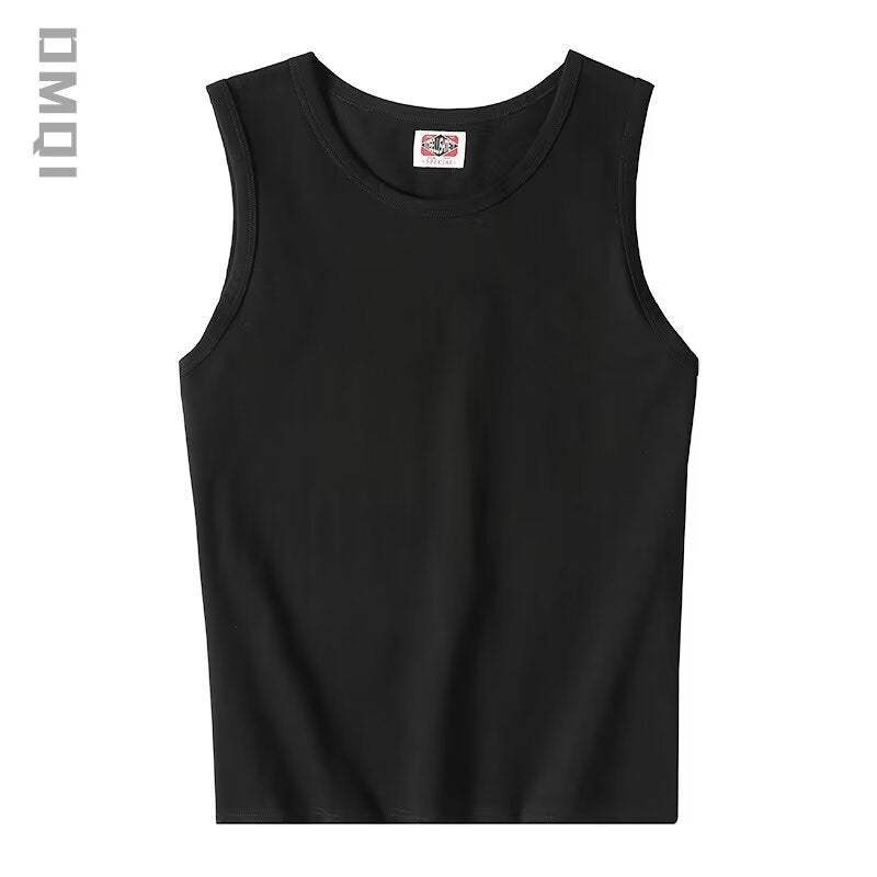 2024 Summer New Arrival Youth Hong Kong Style Trendy Sleeveless Short-sleeved Popular Simple All-match Vest Waistcoat White - Image 4